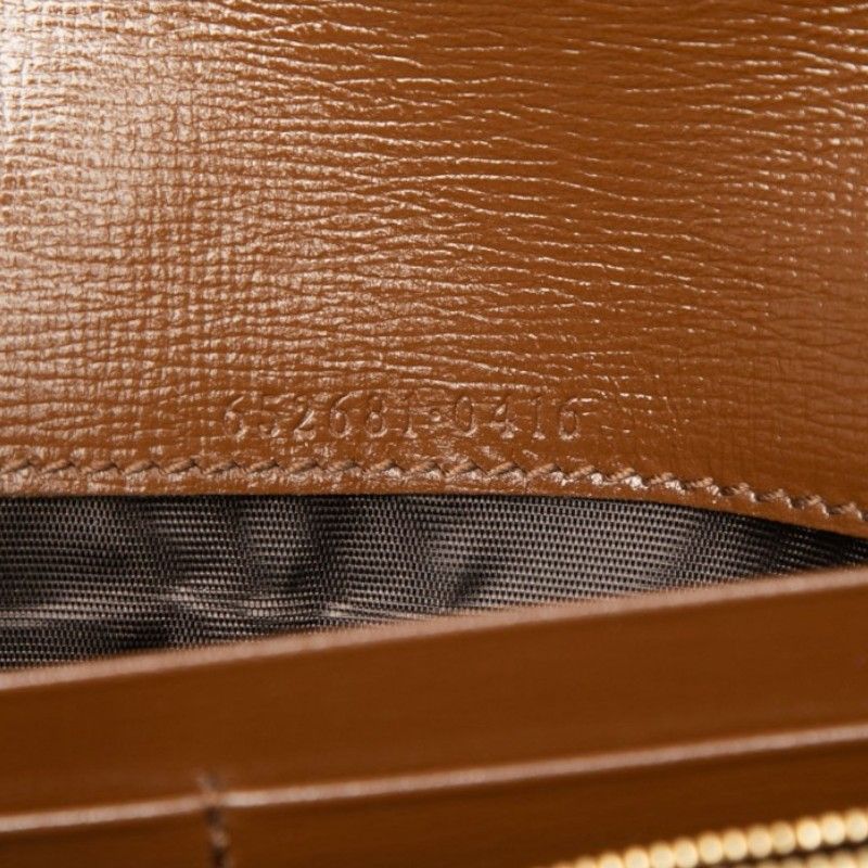Gucci GG Supreme Jackie 1961 Chain Wallet Beige Brown Leather Shoulder Bag — view 6