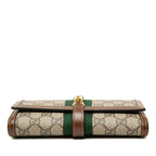 Gucci GG Supreme Jackie 1961 Chain Wallet Beige Brown Leather Shoulder Bag — view 3