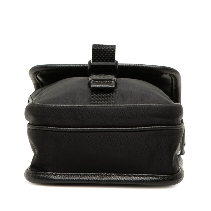 Prada Crossbody Shoulder Bag Black Nylon Leather — view 3
