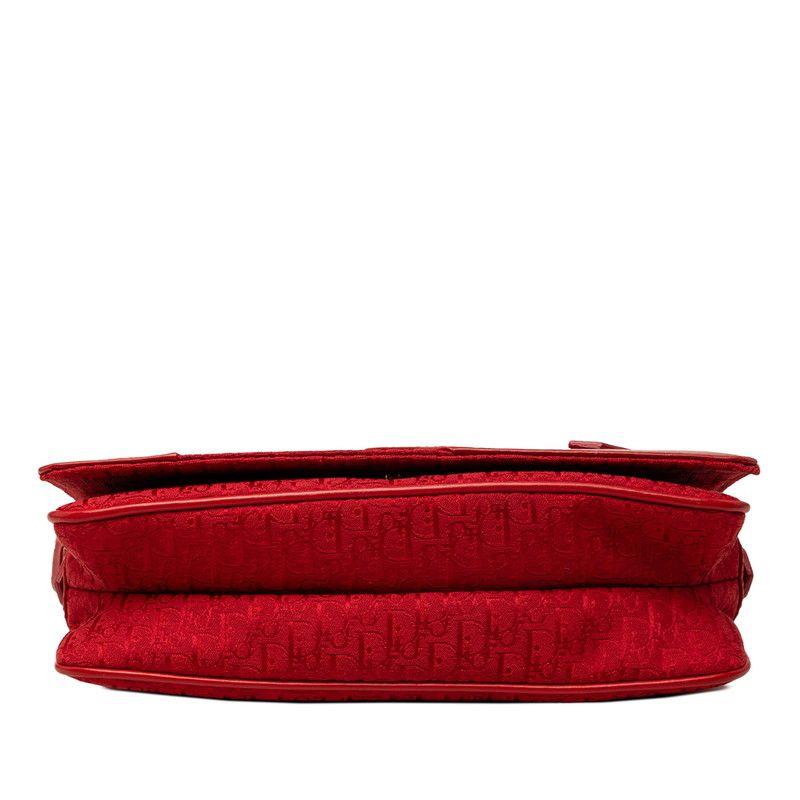 Dior Trotter Bag Handbag Red Canvas Leather — view 3