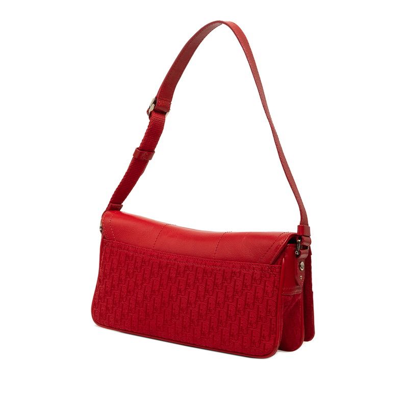 Dior Trotter Bag Handbag Red Canvas Leather — view 2