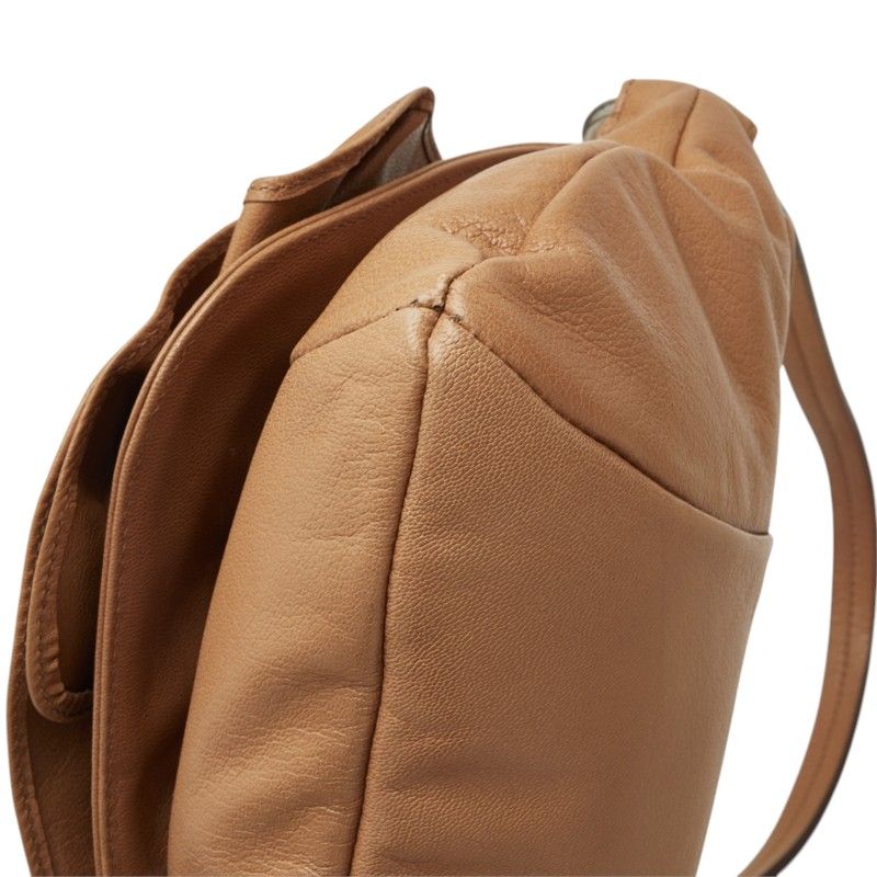Saint Laurent Nadja Rose Flower Flap Shoulder Bag Beige Leather — view 4
