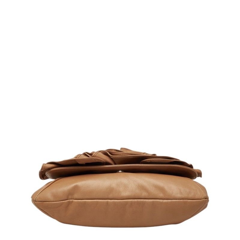 Saint Laurent Nadja Rose Flower Flap Shoulder Bag Beige Leather — view 3