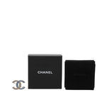 Chanel CC Logo Brooch Gold Blue Plated Rhinestone — view 4