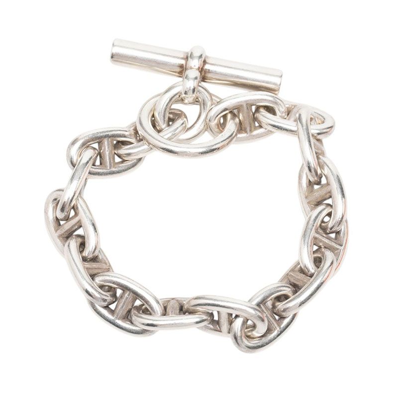 Hermes Chaine D'ancre MM 15 Links Bracelet Silver