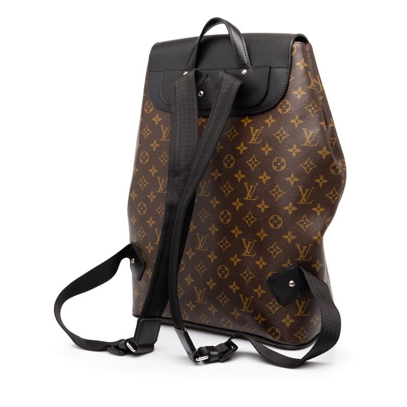 Louis Vuitton Monogram Macassar Sac a Dos Bosphore Backpack Brown Black Leather — view 2