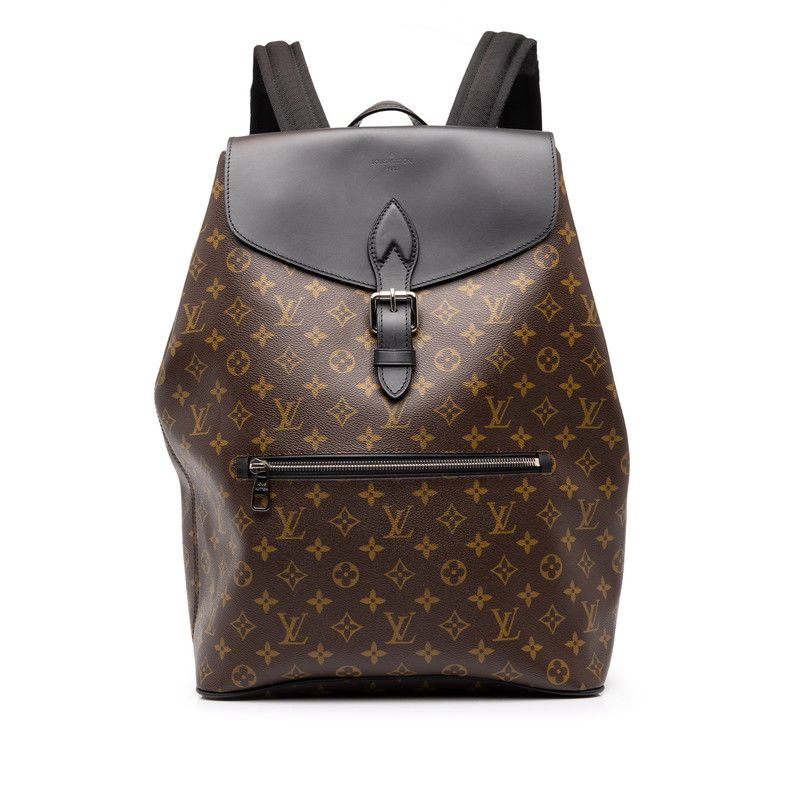 Louis Vuitton Monogram Macassar Sac a Dos Bosphore Backpack Brown Black Leather
