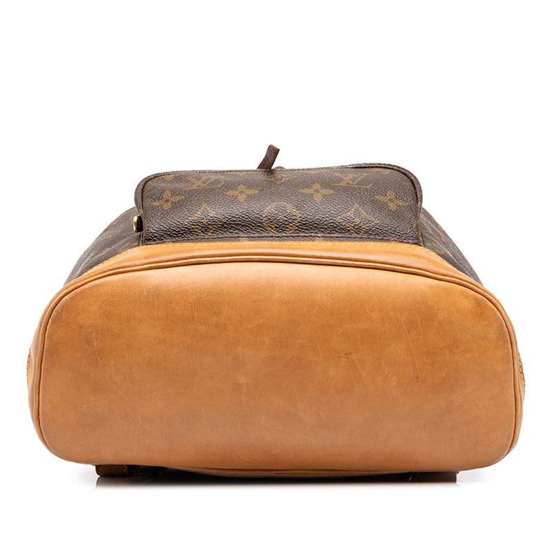 Louis Vuitton Monogram Montsouris MM Backpack Brown Leather — view 3