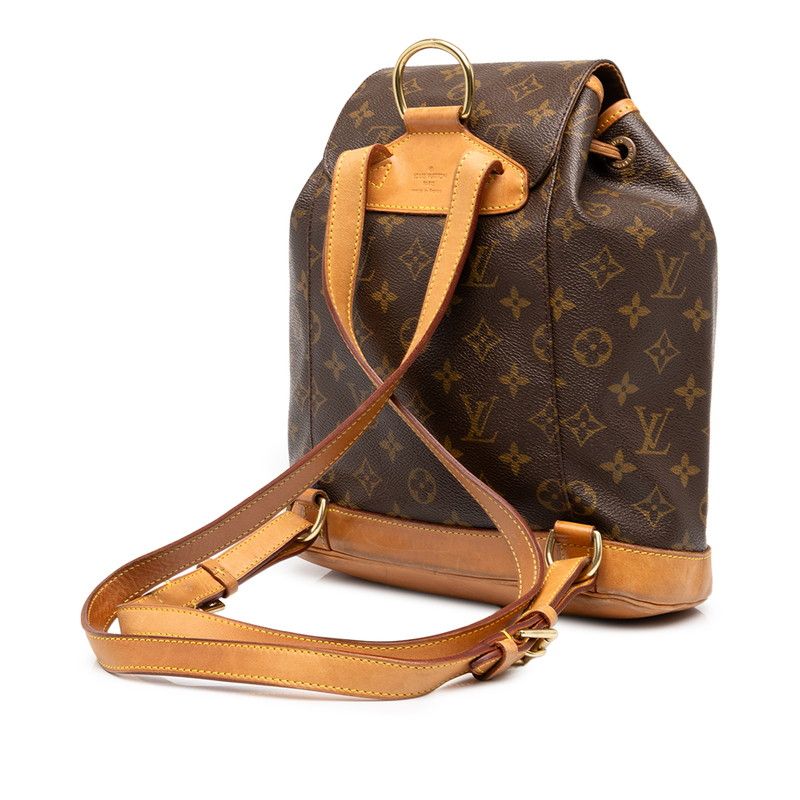 Louis Vuitton Monogram Montsouris MM Backpack Brown Leather — view 2