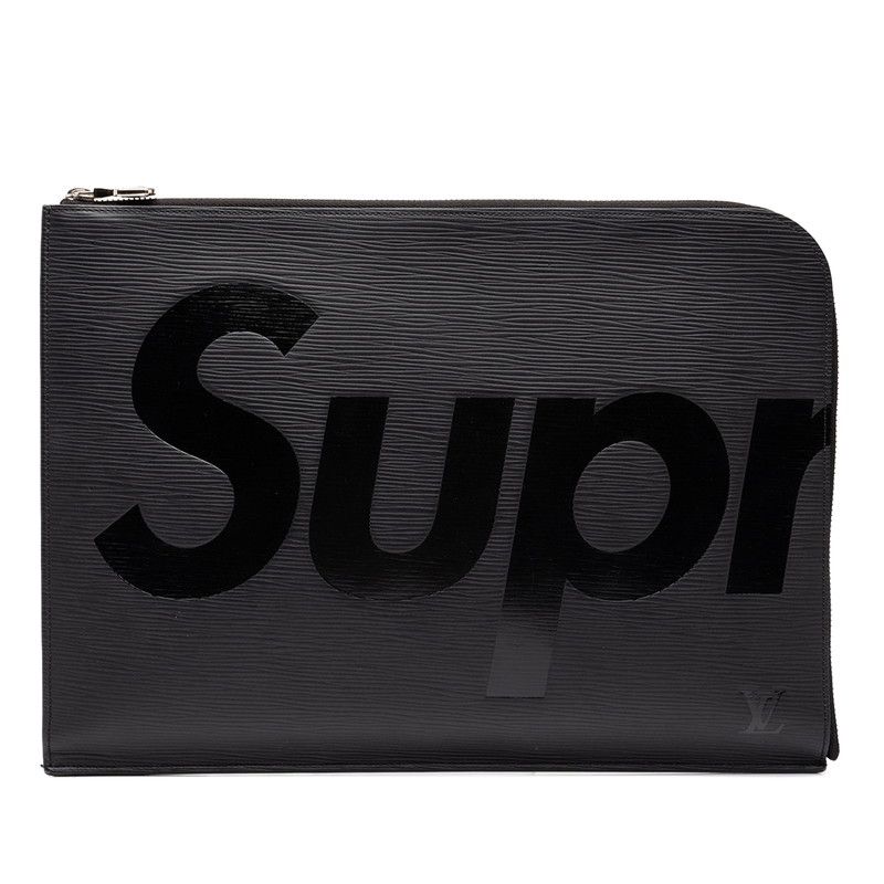 Louis Vuitton Supreme Epi Pochette Jules GM Clutch Noir Black Leather