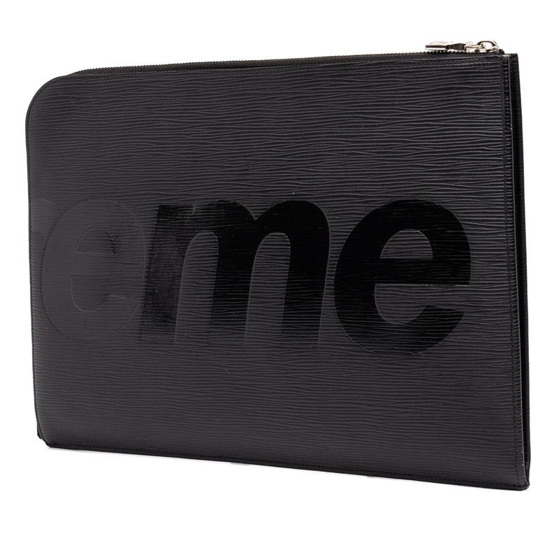 Louis Vuitton Supreme Epi Pochette Jules GM Clutch Noir Black Leather — view 2