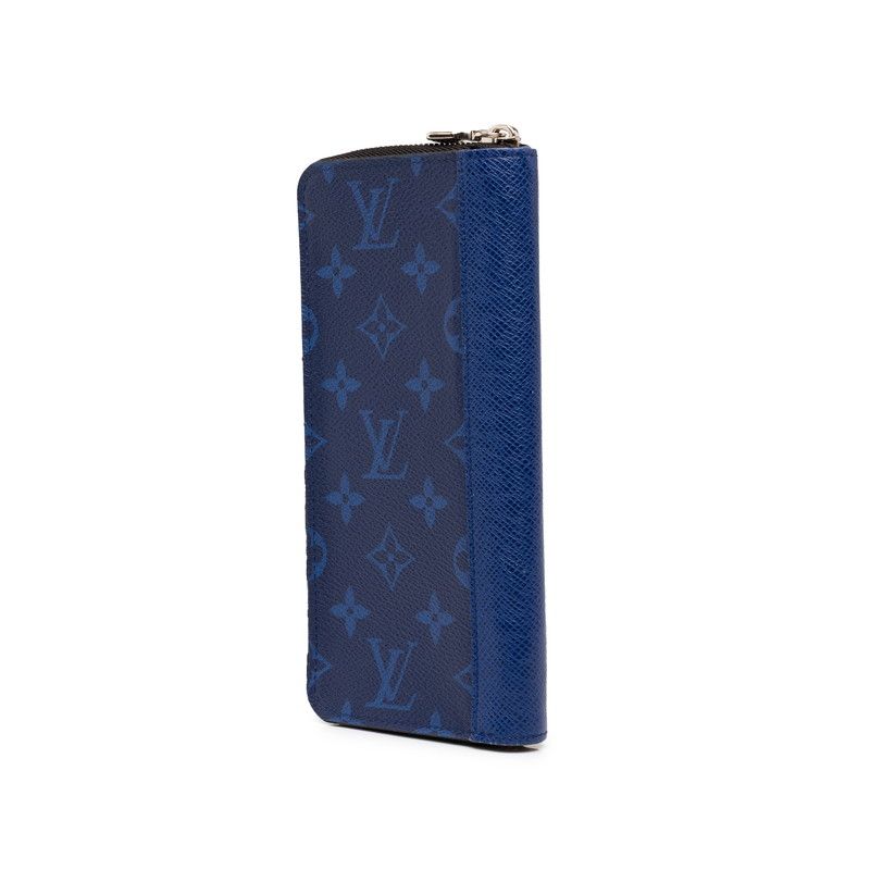 Louis Vuitton Monogram Taigarama Portefeuille Brazza Wallet Cobalt Blue Leather — view 2