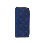 Louis Vuitton Monogram Taigarama Portefeuille Brazza Wallet Cobalt Blue Leather