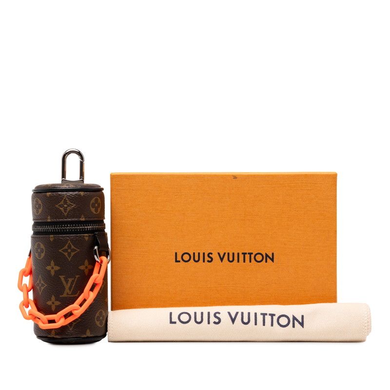 Louis Vuitton Monogram Barrel Pouch Brown Black Orange Leather — view 6