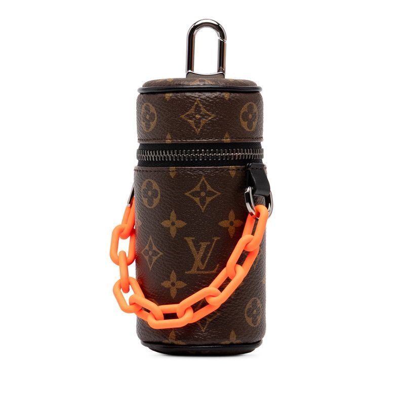 Louis Vuitton Monogram Barrel Pouch Brown Black Orange Leather