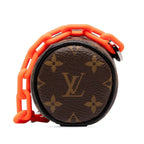 Louis Vuitton Monogram Barrel Pouch Brown Black Orange Leather — view 3