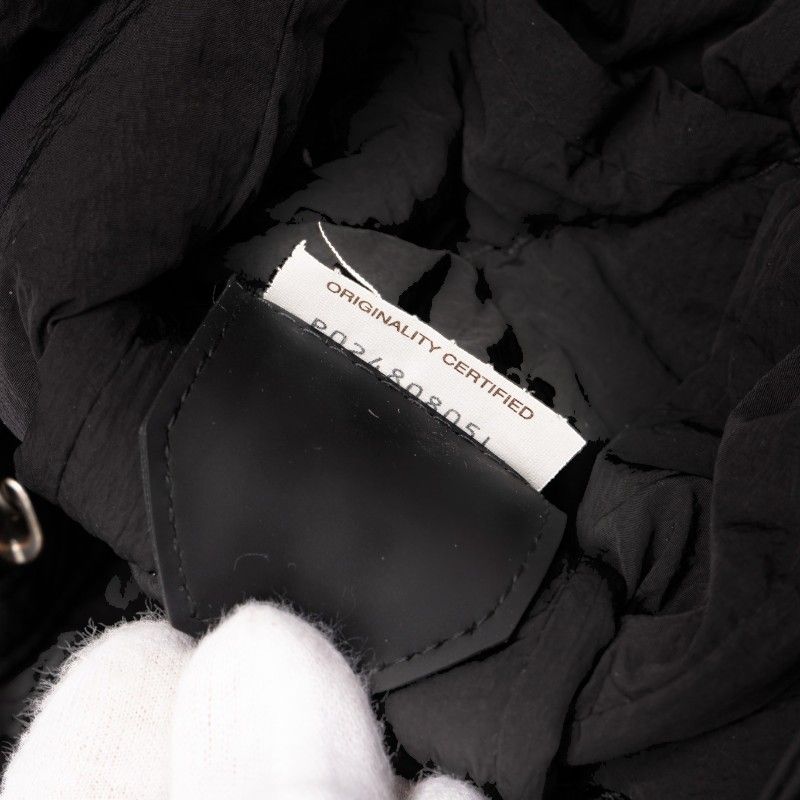 Bottega Veneta Maxi Intrecciato Cassette Padded Tech Shoulder Bag Black Nylon — view 6