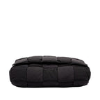 Bottega Veneta Maxi Intrecciato Cassette Padded Tech Shoulder Bag Black Nylon — view 3