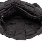 Bottega Veneta Maxi Intrecciato Cassette Padded Tech Shoulder Bag Black Nylon — view 4