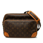 Louis Vuitton Monogram Nile Crossbody Shoulder Bag Brown Leather