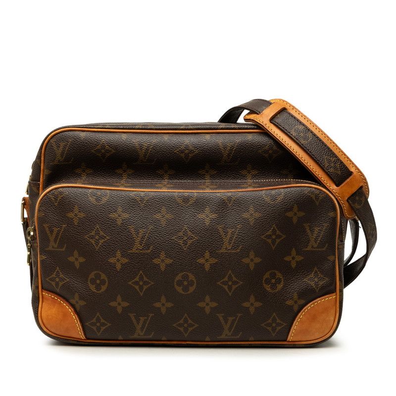 Louis Vuitton Monogram Nile Crossbody Shoulder Bag Brown Leather
