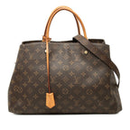 Louis Vuitton Monogram Montaigne GM 2-Way Shoulder Bag Brown Leather