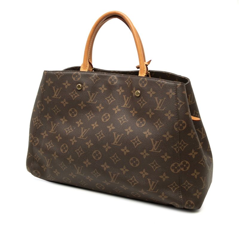 Louis Vuitton Monogram Montaigne GM 2-Way Shoulder Bag Brown Leather — view 2