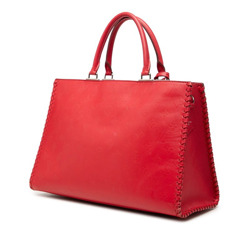 Louis Vuitton Monogram Very Zip Tote 2-Way Shoulder Bag Red Leather — view 2