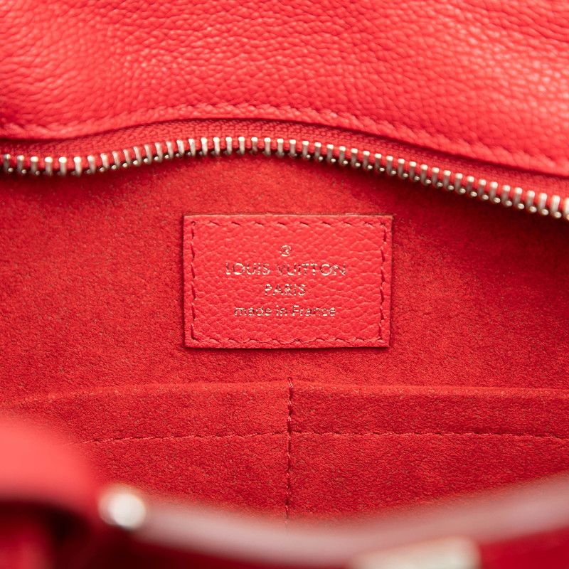 Louis Vuitton Monogram Very Zip Tote 2-Way Shoulder Bag Red Leather — view 5