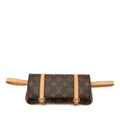 Louis Vuitton Monogram Pochette Marelle Belt Bag Pouch Brown Leather