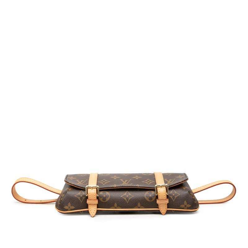 Louis Vuitton Monogram Pochette Marelle Belt Bag Pouch Brown Leather — view 3