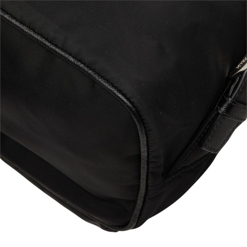 Prada Tessuto Leopard Backpack Black Brown Nylon — view 6