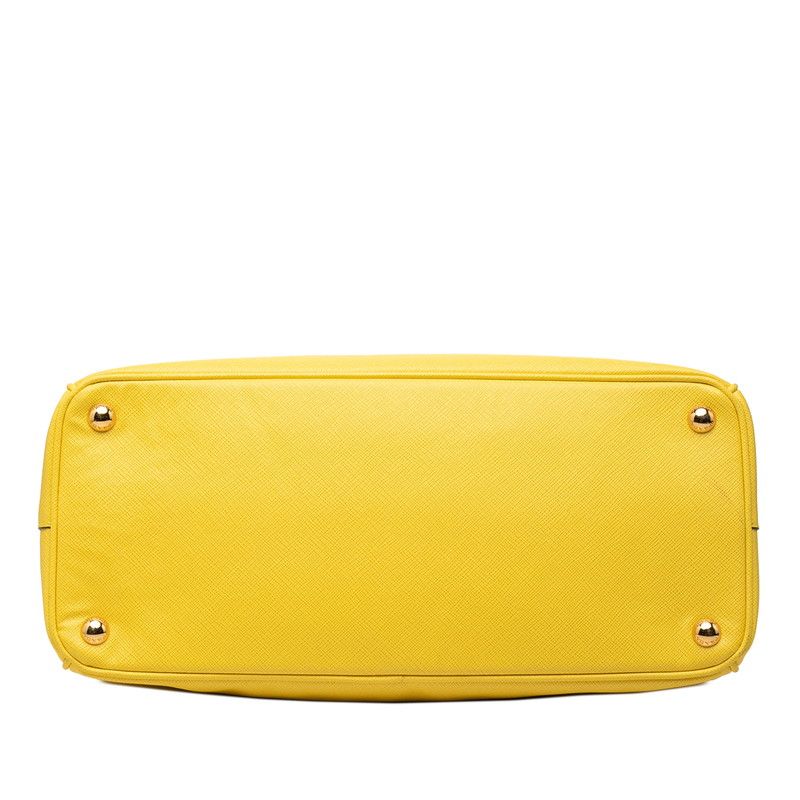 Prada Saffiano Galleria 2-Way Shoulder Bag Yellow Leather — view 3