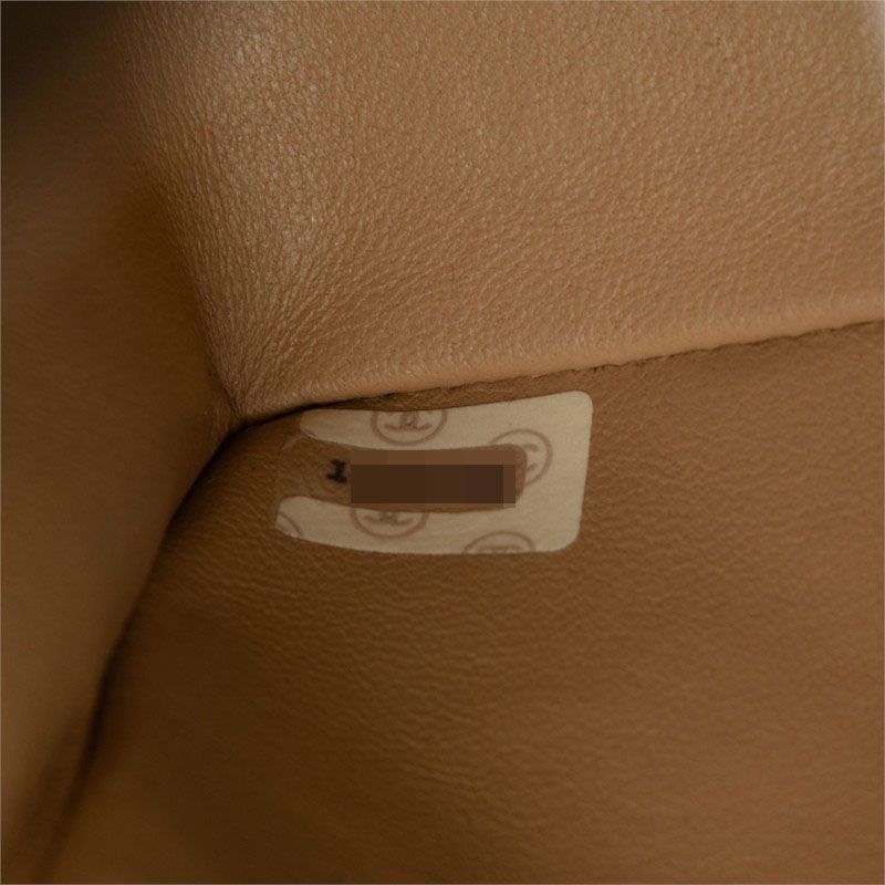 Chanel Quilted CC Logo Chain Shoulder Bag Beige Gold Lambskin — view 6