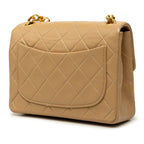 Chanel Quilted CC Logo Chain Shoulder Bag Beige Gold Lambskin — view 2