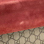 Gucci GG Blooms Dionysus Chain Shoulder Bag Beige Wine Red Suede — view 7