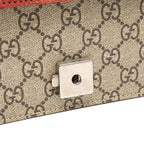 Gucci GG Blooms Dionysus Chain Shoulder Bag Beige Wine Red Suede — view 8