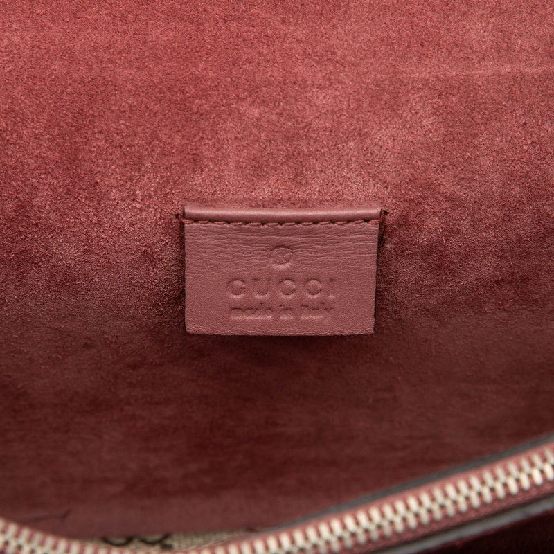 Gucci GG Blooms Dionysus Chain Shoulder Bag Beige Wine Red Suede — view 5