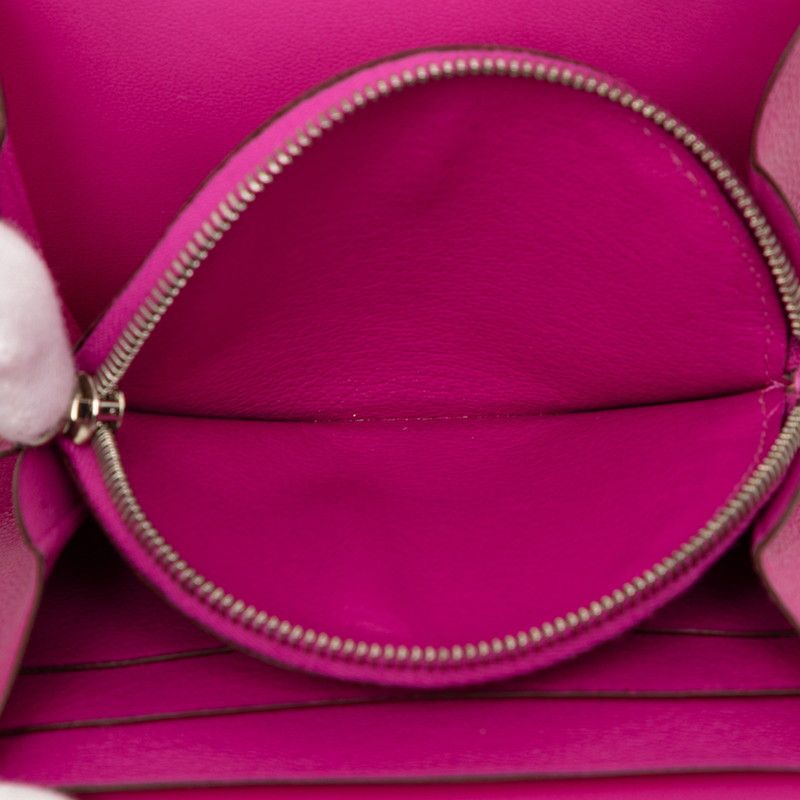 Hermes Portfolio Bifold Wallet Pink Purple Chevre — view 4