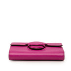 Hermes Portfolio Bifold Wallet Pink Purple Chevre — view 3