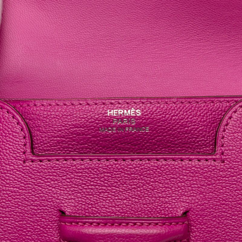 Hermes Portfolio Bifold Wallet Pink Purple Chevre — view 5