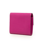 Hermes Portfolio Bifold Wallet Pink Purple Chevre — view 2