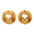 Chanel CC Logo Crown Motif Vintage Earrings 96A Gold Plated — view 2