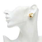 Chanel CC Logo Crown Motif Vintage Earrings 96A Gold Plated — view 5