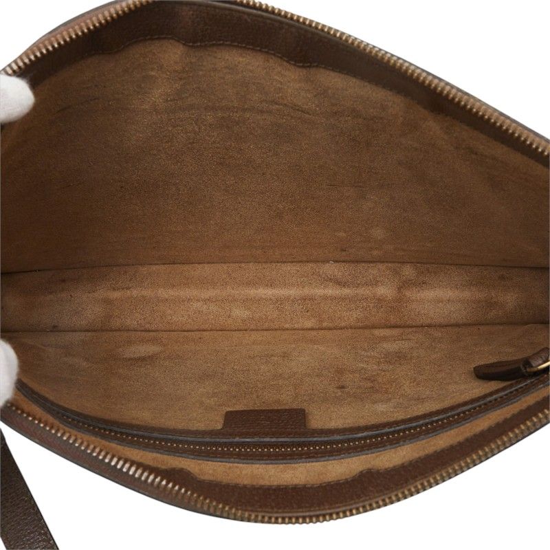 Gucci GG Supreme Bengal Tiger Clutch 2-Way Shoulder Bag Beige Multicolor Leather — view 8