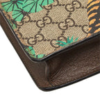 Gucci GG Supreme Bengal Tiger Clutch 2-Way Shoulder Bag Beige Multicolor Leather — view 5