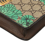 Gucci GG Supreme Bengal Tiger Clutch 2-Way Shoulder Bag Beige Multicolor Leather — view 6