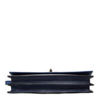 Prada Saffiano Crossbody Shoulder Bag Navy Blue Leather — view 3