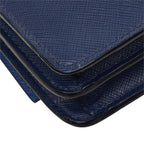 Prada Saffiano Crossbody Shoulder Bag Navy Blue Leather — view 7