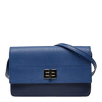 Prada Saffiano Crossbody Shoulder Bag Navy Blue Leather